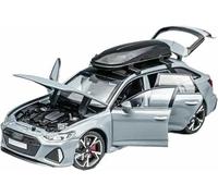 DEAVER Modelli auto lega pressofusa 1:32 per Audi per Rs6 modelli veicoli scala rifiniti alla moda kit per esposizione souvenir collezione(Silver)