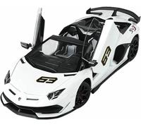 DEAVER Modelli auto lega pressofusa scala 1:18 per Lamborghini per SVJ63 modelli veicoli pre-costruiti finiti collezione esposizione(White)