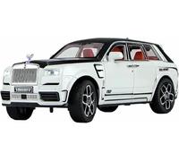 DEAVER Modelli auto lega pressofusa scala 1:24 per Rolls Royce per Cullinan collezione modelli veicoli finiti pre-costruiti realistici(White)