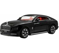 DEAVER Veicoli metallo pressofuso 1:24 per Rolls-Royce Spectre Dawn auto lega modellismo suono luce veicolo simulazione statica trazione posteriore collezione(Black)