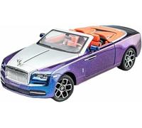 DEAVER Veicoli metallo pressofuso 1:24 per Rolls-Royce Spectre Dawn auto lega modellismo suono luce veicolo simulazione statica trazione posteriore collezione(Purple Convertible)