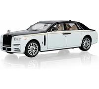 DEAVER Veicoli metallo pressofuso scala 1:18 1:24 per Rolls-Royce Phantom auto lusso lega modellismo suono luce veicolo statico pull-back collezione regalo(1:24 White)