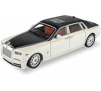 DEAVER Veicoli metallo pressofuso scala 1:18 1:24 per Rolls-Royce Phantom auto lusso lega modellismo suono luce veicolo statico pull-back collezione regalo(1:18 White)
