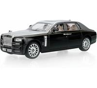 DEAVER Veicoli metallo pressofuso scala 1:18 1:24 per Rolls-Royce Phantom auto lusso lega modellismo suono luce veicolo statico pull-back collezione regalo(1:24 Silver)