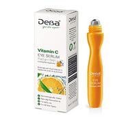 DeBa Vitamina C siero oculare Roll-On | siero anti-invecchiamento con effetto immediato - pura vitamina C, acido ialuronico, pantenolo, estratto di ivia e pleurimincyl™, altamente concentrato - 15 ml