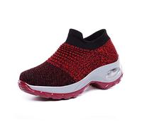 DEBAIJIA Donna Scarpe Sportive Femmina Scarpa Casual Corsa Invernali Calda Unisex Sneaker Camminata Sportive Fitness 36 EU Rosso (Dimensione Tag-36)