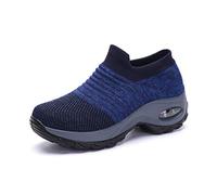 DEBAIJIA Donna Scarpe Sportive Femmina Scarpa Casual Corsa Invernali Calda Unisex Sneaker Camminata Sportive Fitness 36 EU Blu Grigio (Dimensione Tag-36)