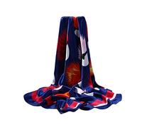 DEBAIJIA Donne Sciarpa Di Seta Grande Quadrato Testa Collo Sciarpe Leggero Neckerchief Avvolge Liscio Moda Crema Solare 110 X110 cm