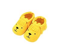 DEBAIJIA Scarpe in Pelle Morbida per Bambini e Bambine, in Pelle Scamosciata, Antiscivolo, alla Moda, Casual, per Bambini da 6 a 36 Mesi, Hl05 Giallo, 17 EU