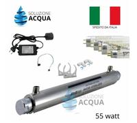 DEBATTERIZZATORE STERILIZZATORE SISTEMA UV COMPLETO 55W DEPURATORE ACQUA OSMOSI