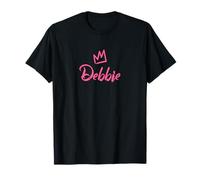 Debbie la Regina/Corona Rosa e Nome per Donne Chiamata Debbie Maglietta