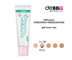 Debby Fondotinta 100% Clean Perfezionatore 02 Beige - Fondotinta