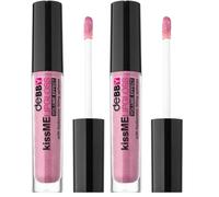 deBBY, kissME LIPGLOSS VOLUME EFFECT, Gloss Labbra con Acido Ialuronico Idratante, Effetto Volumizzante Naturale, Finish Extra Luminoso senza Appiccicare, Colore 06 Pink (Confezione da 2)