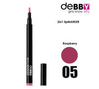 Debby Rossetto liquido in penna labbra 2 in 1 col.05 - Pennarello labbra