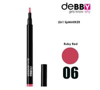 Debby Rossetto liquido in penna labbra 2 in 1 col.06 - Pennarello labbra