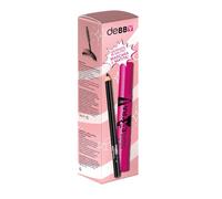 deBBY, Set Mascara Extra Volume 100% e Lughezza Nero e Matita Occhi Eyepencil Nera, Sguardo Intenso, Lunga Tenuta Senza Sbavature