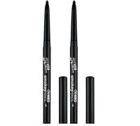 deBBY, smokeyPENCIL Waterproof, Matita Occhi Retraibile Resistente all'Acqua, Lunga Durata 24 Ore, Punta Sottile per un Eyeliner Preciso, Texture Cremosa, Colore 01 Nero (Confezione da 2)