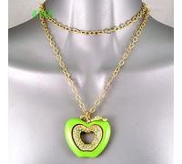 Debenham Luminoso Kitsch Placcato Oro Mela Wag Ciondolo Collana con /