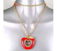 Debenham Luminoso Kitsch Placcato Oro Mela Wag Ciondolo Collana con /