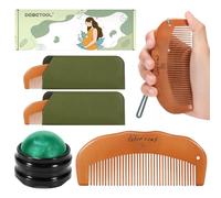 DEBETOOL Kit con pettine in legno e sfera massaggiante - Pettine per il parto per alleviare il dolore del travaglio, strumento di massaggio 2 in 1 per gravidanza, travaglio e parto, set regalo