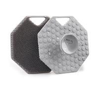 DEBETOOL Scrubber corpo in silicone per uso alimentare, spazzola per doccia e bagno con foro per appenderla, confezione da 2 pezzi esfoliante per pelli sensibili