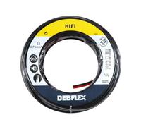 Debflex 213320 - Cavo per Hi Fi a 2 conduttori da 0,75 mm², in matassa da 25 m, colore: Rosso e Nero