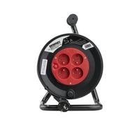 Debflex 601253 - Avvolgicavo HO5VV-F 3G1.5 4P + disgiuntore, 25 m, colore: Nero