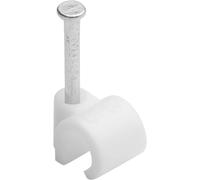 Debflex 700407 - Attacco filo elettrico per cavi elettrici, fissaggio e collegamento del cavo, chiodo di fissaggio, attacco Ø 4 A 7 mm, colore: bianco sacchetto da 50 - Debflex 700407