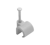 Debflex 700411 - Attacco filo elettrico per cavi elettrici, fissaggio e collegamento del cavo, chiodo di fissaggio, attacco Ø 8 A 12 mm, colore: grigio sacchetto da 50 - Debflex 700411