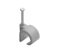 Debflex 700420 - Attacco filo elettrico per cavi elettrici, fissaggio e collegamento del cavo, chiodo di fissaggio, attacco Ø 16 A 19 mm, colore: grigio sacchetto da 25 - Debflex 700420
