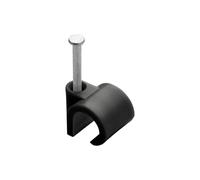 Debflex 700426 - Attacco filo elettrico per cavi elettrici, fissaggio e collegamento del cavo, chiodo di fissaggio, attacco Ø 8 A 12 mm, confezione da 25, colore: Nero