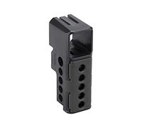 DEBFLEX 707355 - Morsettiera elettrica, terminale di cablaggio, terminale di collegamento elettrico, morsettiera a 5 fori, colore: nero