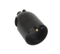 Debflex 713390 Connettore femmina diritto 2P + T 16 A Copricapo Nero