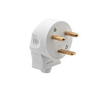Debflex 713420 - Connettore maschio 2P+T 20 A laterale, colore: Bianco
