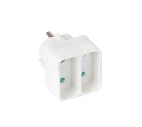 Debflex 714090 - Presa doppia a 2 poli da 6 A, colore: bianco