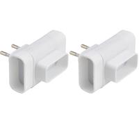 Debflex 714780 - Presa tripla a 2 poli da 6 A, colore: bianco (Confezione da 2)