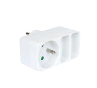 Debflex 714810 - Tripla presa 2 x 16 A + 1 x 6 A, colore: Bianco