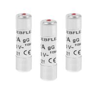 DEBFLEX 715216 - Fusibile elettronico, con spia luminosa, fusibile a LED, fusibile 32 A, confezione da 3 fusibili con spia 10,3 x 38 32 A 380 V