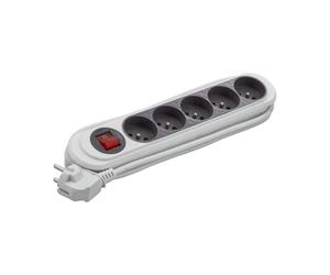 Debflex 716073 Nola - Multipresa, 5 prese 2P+T 16 A con interruttore, colore: Grigio scuro