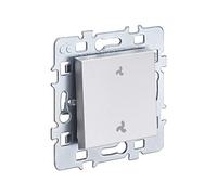DEBFLEX 742952 - Interruttore elettrico standard in alluminio senza fili, presa a parete, casual, controllo VMC + copertura di supporto in metallo, 40 pezzi