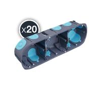 Debflex 800036 - Scatola portaoggetti multiuso a 3 montanti, interasse 40 mm, 71 1/2 SILO/20 PDTS, grigio/blu