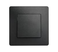 Debflex - Caly - Interruttore a pressione - Interruttore a parete per controllo dell'illuminazione a più punti di controllo - Controllo completo - ABS - Installazione a incasso - Nero - 85 x 85 x 33