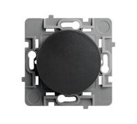 DEBFLEX - Casual Evo - Interruttore a pressione - Interruttore a parete per controllo dell'illuminazione a più punti di controllo - Installazione rapida - ABS - Installazione a incasso - Nero - 76 x