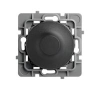 DEBFLEX - Casual Evo - Meccanismo dimmer compatibile con LED - Interruttore dimmer da 1 W a 75 W (LED) o 1 W a 300 W (alogena) - Plastica - Per installazione a incasso - Nero - 74 x 74 x 54 mm