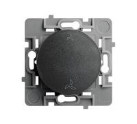 DEBFLEX - Casual Evo - Meccanismo VMC - Controllo per ventilazione centralizzata - Terminali di collegamento automatici - ABS - Installazione a incasso - Nero - 76 x 76 x 34 mm