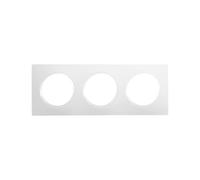 DEBFLEX - Casual Evo - Piastra di finitura - Copricerchi per prese e interruttori - 3 posizioni - Sostituibile - ABS - Per installazione a incasso - Bianco puro - 158 x 86 x 10 mm