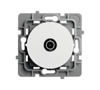 DEBFLEX - Casual Evo - Presa TV da parete - Connessione TV o decoder TNT - ABS - Installazione a incasso - Fissaggio a griffo/viti - Bianco - 74 x 74 x 36 mm