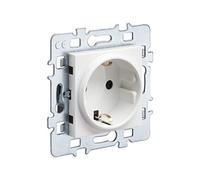 DEBFLEX Casual Meccanismo 2P+T Schuko + coperchio bianco + supporto metallo