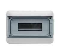 DEBFLEX - Cofanetto elettrico impermeabile + morsettiera a vite - Tabella elettrica 12 moduli - IP65/IK07 - Ideale per esterno/piscina/giardino - posa sporgente - Grigio