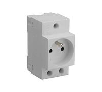 DEBFLEX differenziale TrIPhasé-Interruttori Lavagna Scatola elettrica-Presa di Corrente modulare 2P+T 10/16A Grigio, Bianco, 80